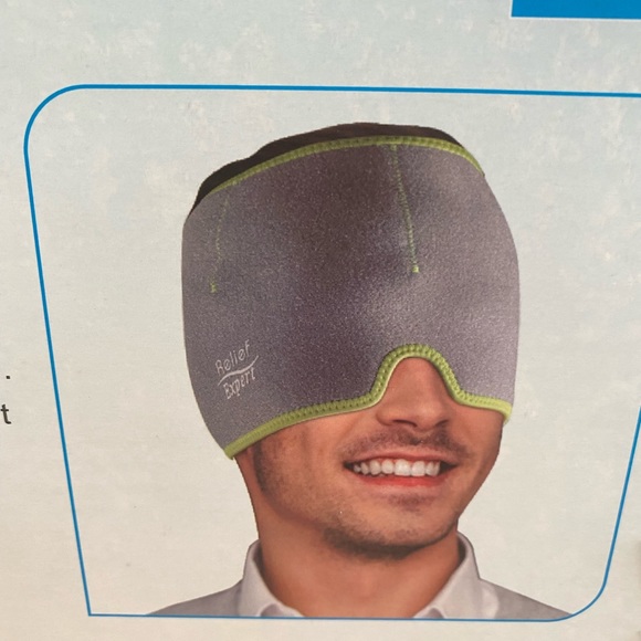 Migraine Relief Cap With Gel Ice Pack Soothe Pain & Relieve Fatigue - Picture 5 of 10